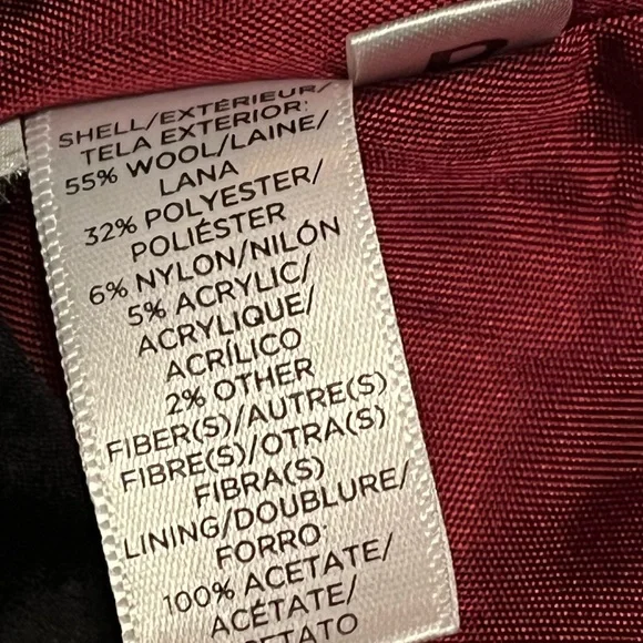 LOFT/women’s Black and Maroon Plaid Pleated Skirt size 0 - Picture 8 of 8